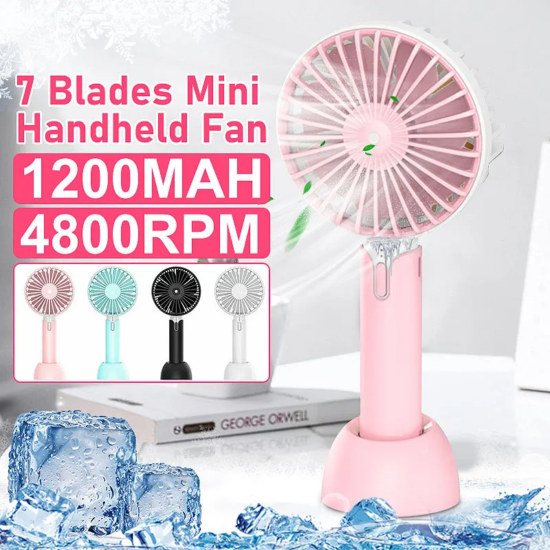 

Портативный портативный вентилятор 3 режима USB Перезаряжаемые мини вентилятор Cooler 7 лист Удобный вентилятор охлаждения вентиляторы воздушн...