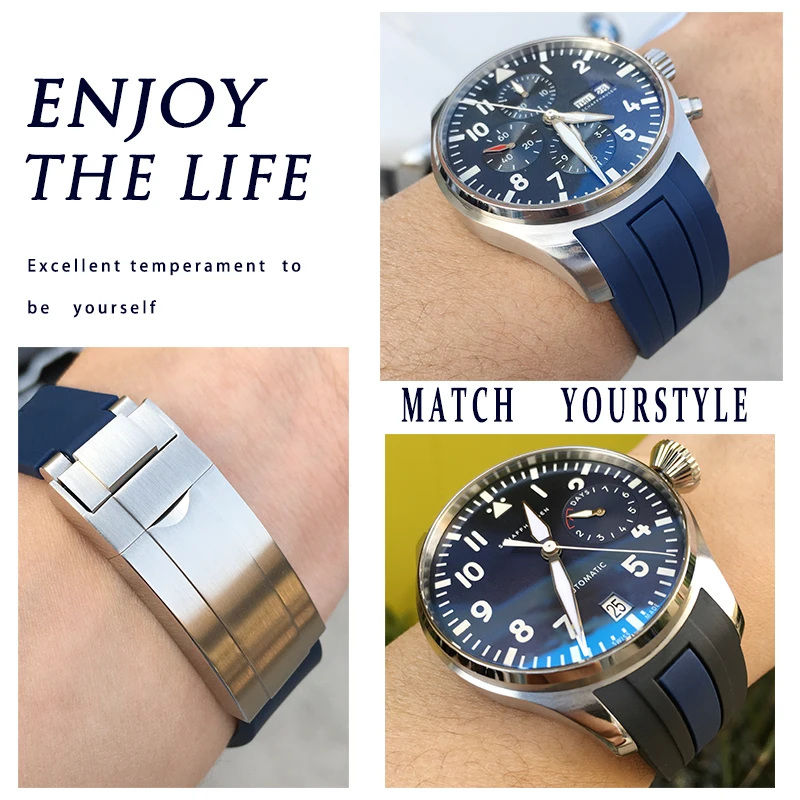Силиконовые резинки для часов 20 мм 21 спортивные IWC Mark LE PETIT PRINCE Big PILOT Spitfire Timezone
