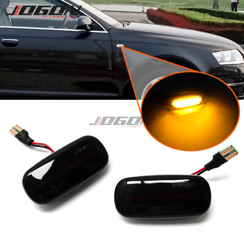 

LED Dynamic Turn Signal Side Marker Fender Indicator Sequential Light For Audi A3 S3 8P A4 S4 RS4 B6 B7 A6 S6 RS6 C6