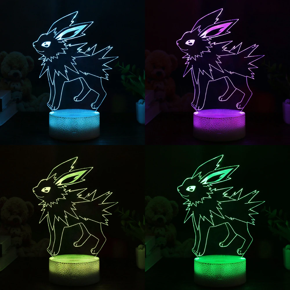 Покемон игра Mew 3D лампа Umbreon светодиодный декоративный ночник многоцветный RGB Декор для спальни Дети Рождественский подарок игрушки