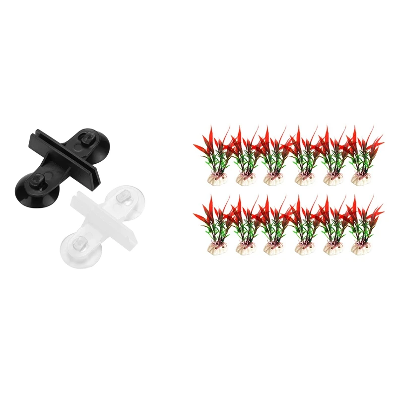 

Держатели присоски для аквариума, разделители 40 шт., с украшением для аквариума, украшение для аквариума, искусственное растение