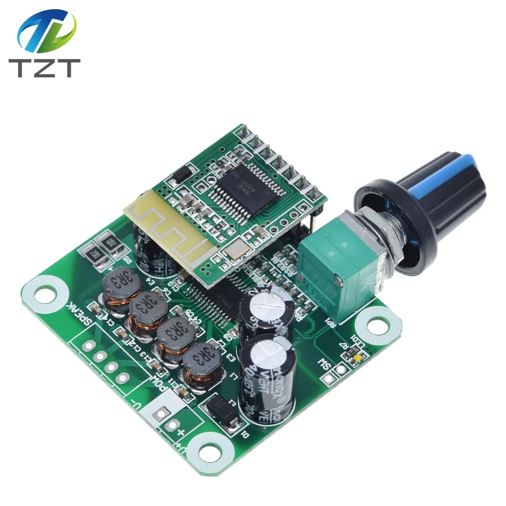 TZT Bluetooth 4,2 TPA3110 15 Вт+ 15 Вт Цифровой стерео аудио усилитель мощности плата Модуль 12 в-24 в автомобиль для USB динамик, портативный динамик