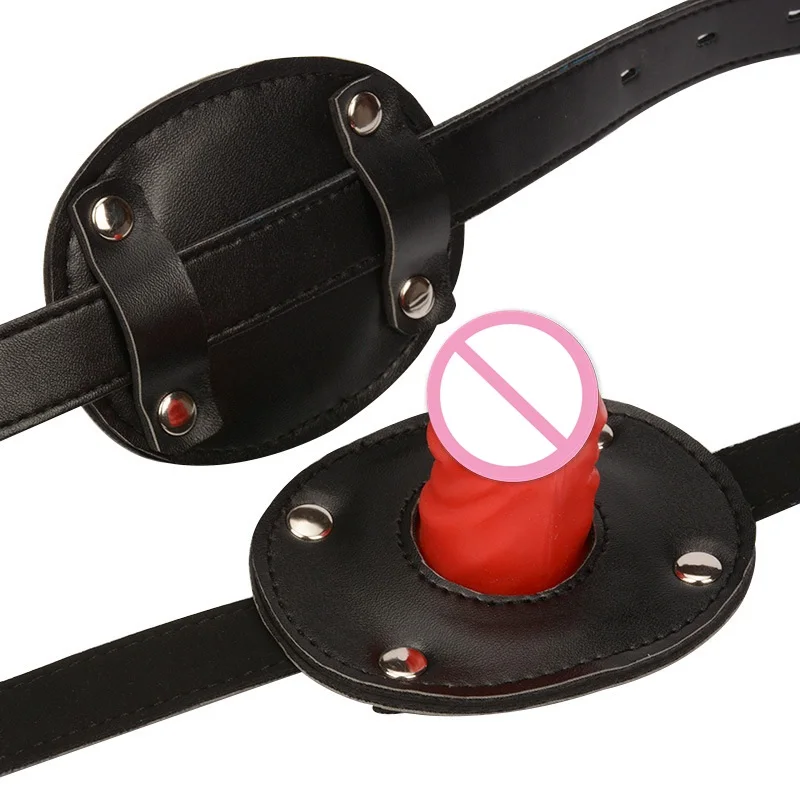 БДСМ бондаж из искусственной кожи ремешок на пенис оральный фаллоимитатор кляп