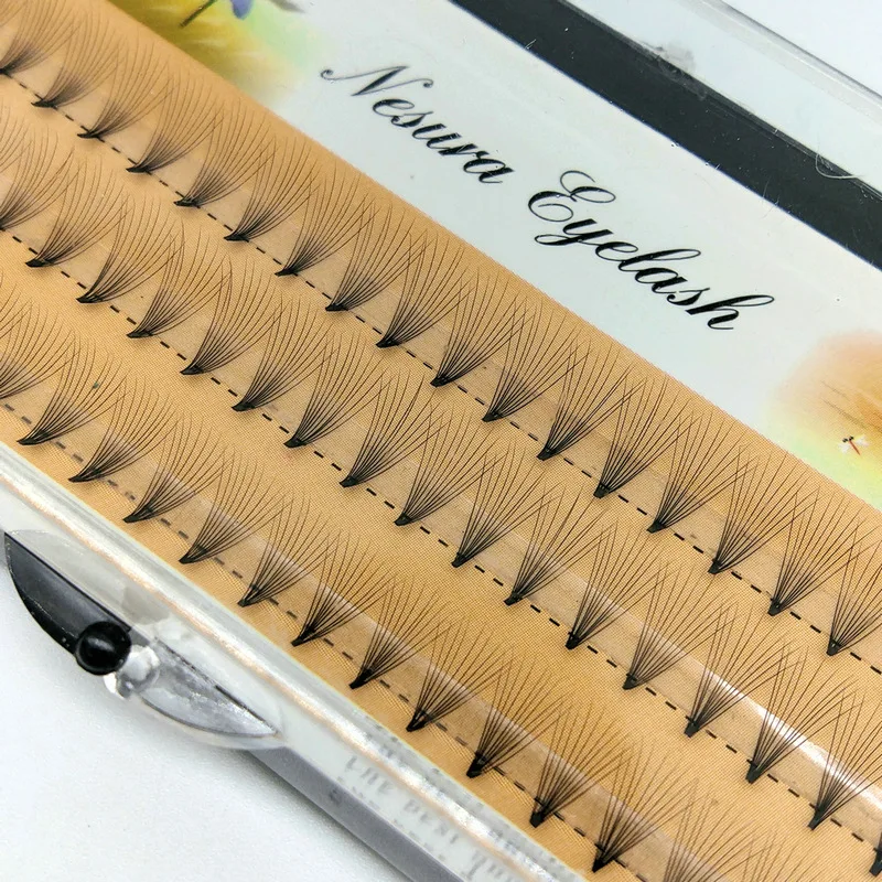 60 шт. мягкие натуральные накладные ресницы для наращивания 10P России объемные