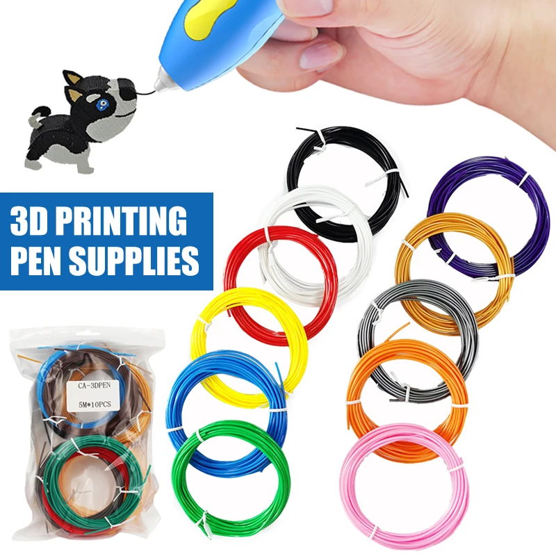 

PCL Filament Refill for Low/Room Temperature 3D Printing Pen Kids Printer 3D Printer Pen Filaments Each Color 5m JR Deal