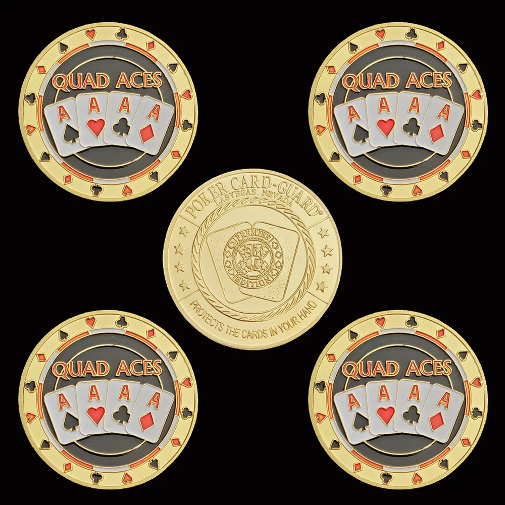 

5 шт., разноцветные металлические монеты для казино