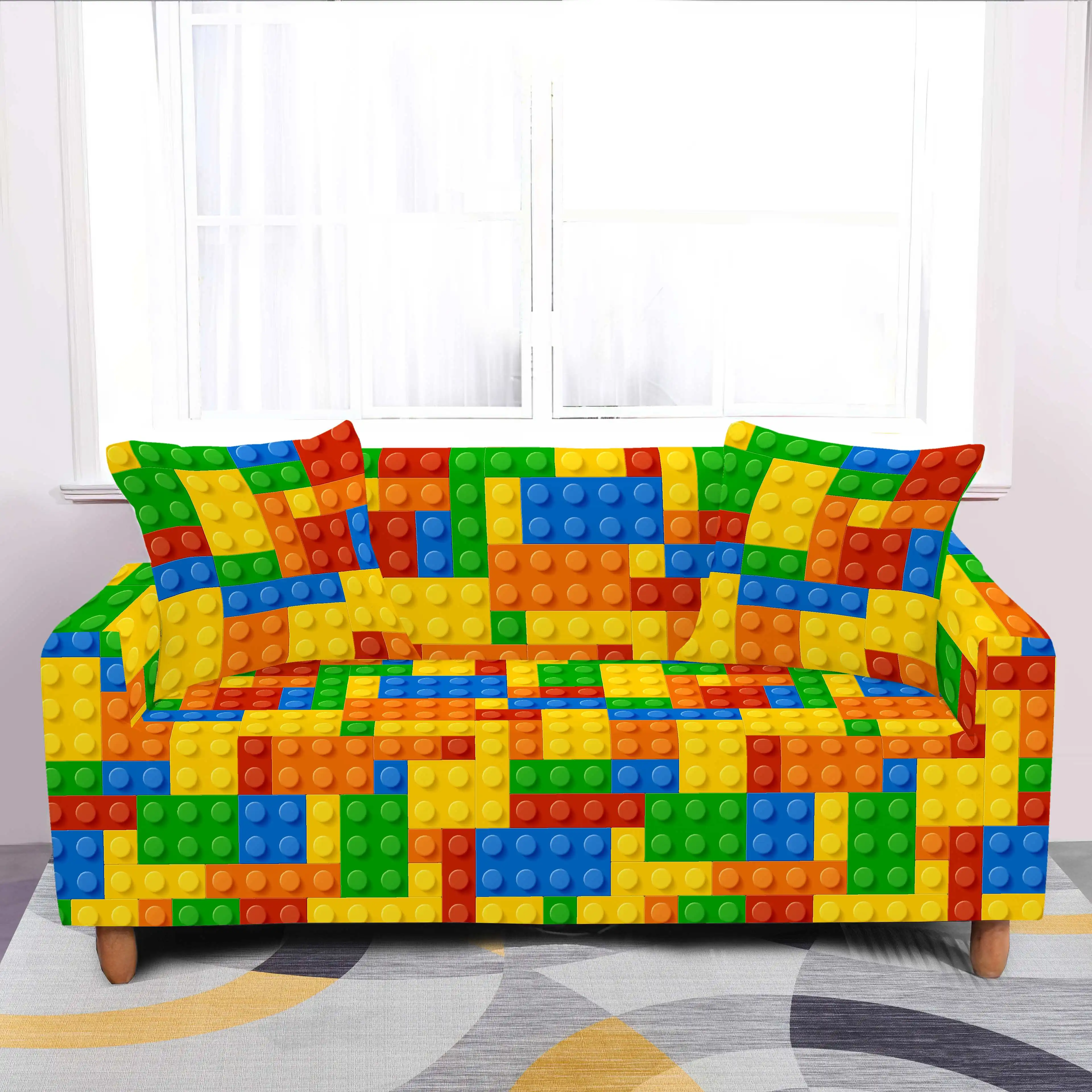 

Elastic Spandex Sofa Cover Tight Wrap All-inclusive Couch s for Living Room Sectional Love Seat