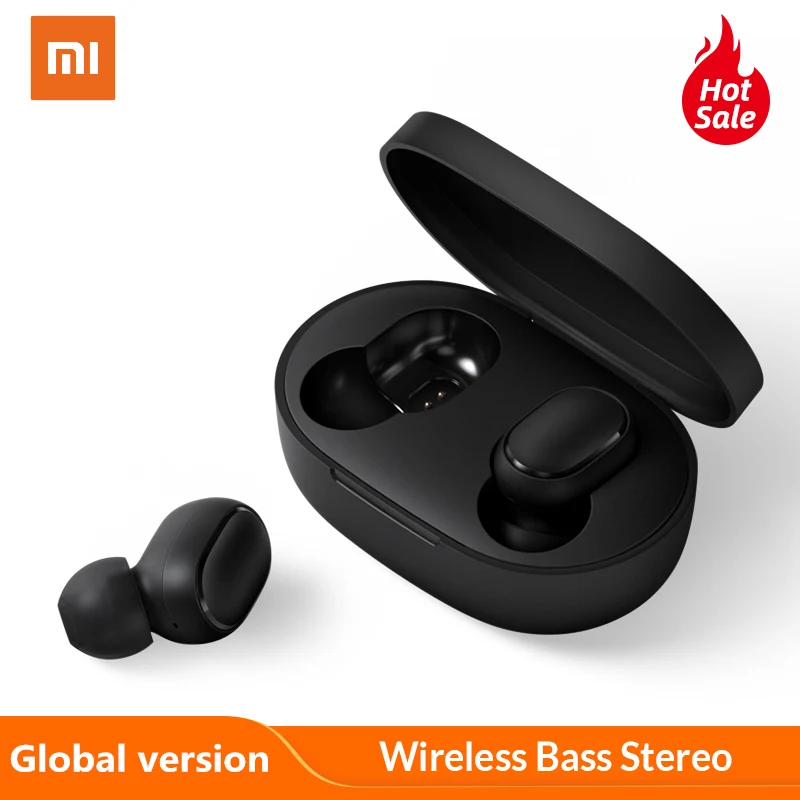 Global version Оригинальные Xiaomi Redmi Airdots Bluetooth наушники 5,0 спортивные стерео беспроводные Bluetooth наушники Водонепроницаемая глобальная версия - Цвет: Global version