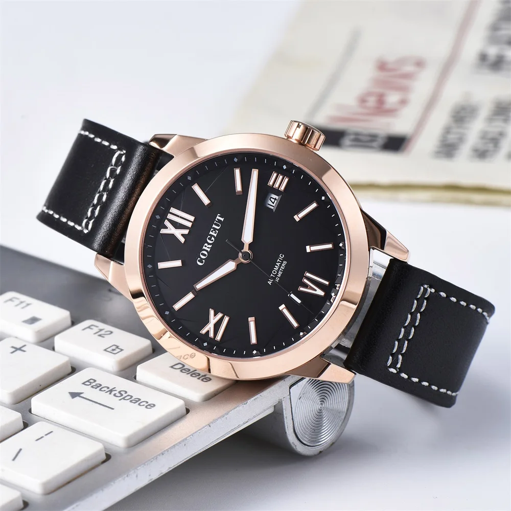 

Corgeut Top Luxury Brand 41mm Miyota 8215 Pilot Mens Automatic Watches Sapphire Luminous male wristwatch Mechanical 2055