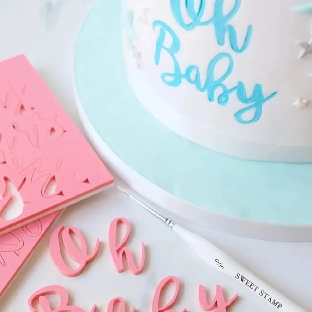 

Акриловая мультипликационная буквенно-Цифровая форма для торта, пресс-форма «сделай сам» для выпечки, специальная пресс-форма