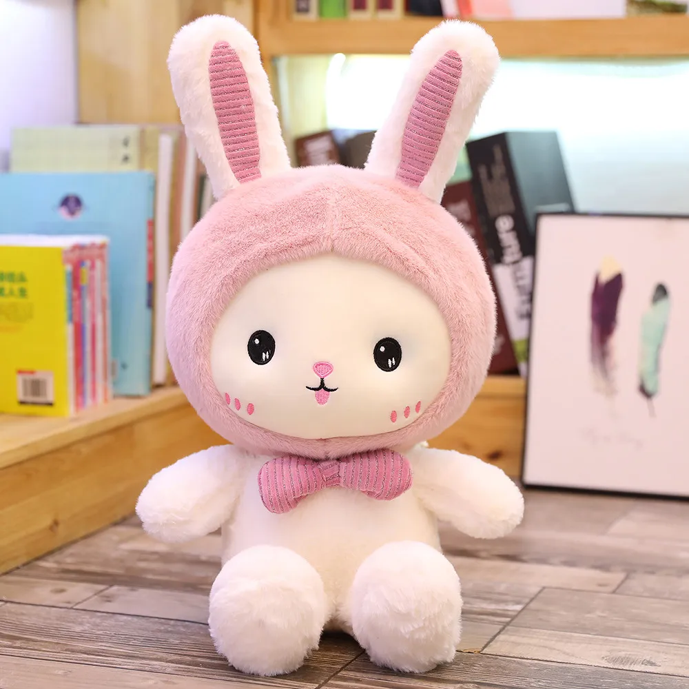 rabbit 1 шт., 25-60 см, кавайные Плюшевые игрушки-трансформеры, кролик, милый динозавр, кролик, медведь, мягкие куклы для детей, подарки для маленьких девочек - Цвет: rabbit