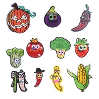 cute vegetable patches for clothing iron on embroidered sewing applique sew on fabric badge diy apparel accessories decoration