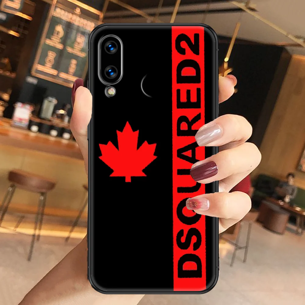 

Luxury Brand D2 Fashion DSQ2 Phone case For Huawei Honor 6 7 8 9 10 10i 20 A C X Lite Pro Play black 3D prime pretty cover