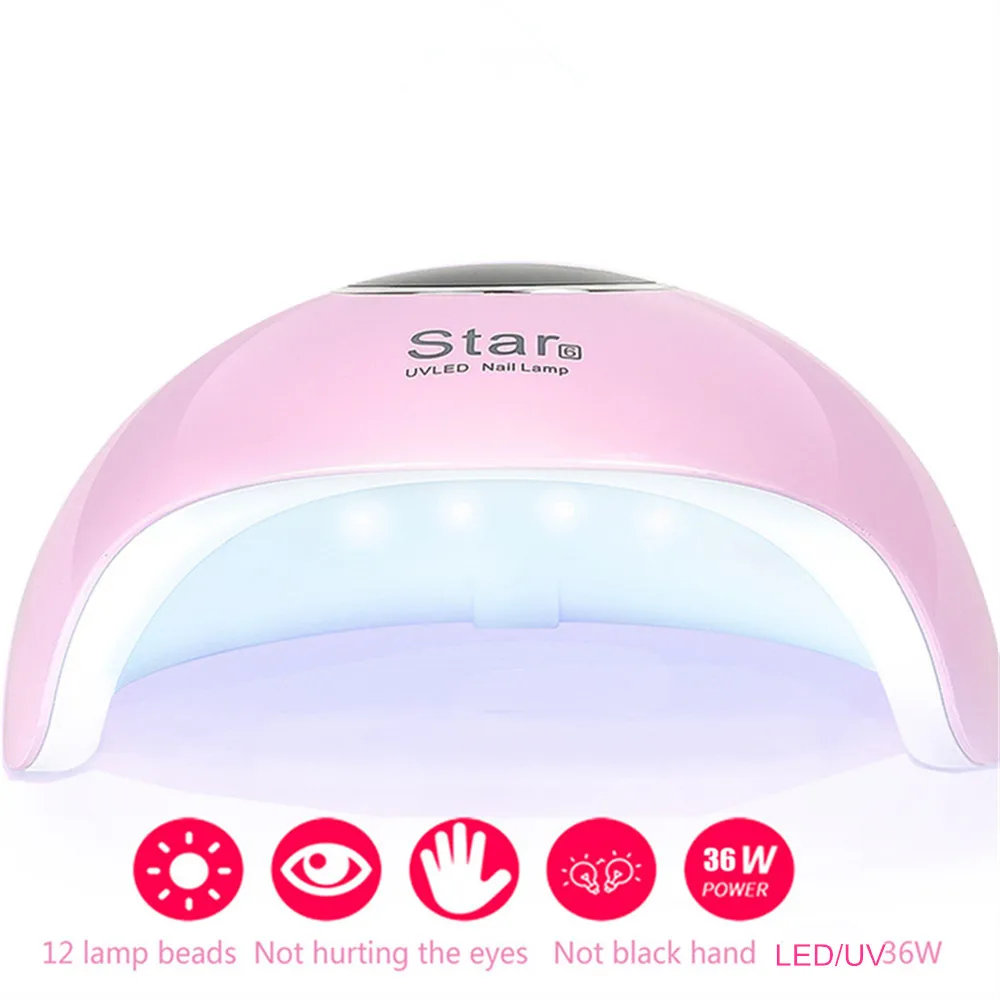 36 Вт Гель-лак лампа для сушки ногтей с кнопкой таймера смарт-сенсор ЖК-экран большое пространство Сушилка для ногтей светодиодные УФ лампы Маникюр для ногтей, инвентарь