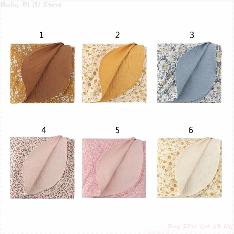 

1 Pc Cotton Baby Blanket 120*120cm Soft Newborn Swaddle Wrap Infant Sleeping Quilt Bed Cover Sleepsack Stroller Cover Bath Towel