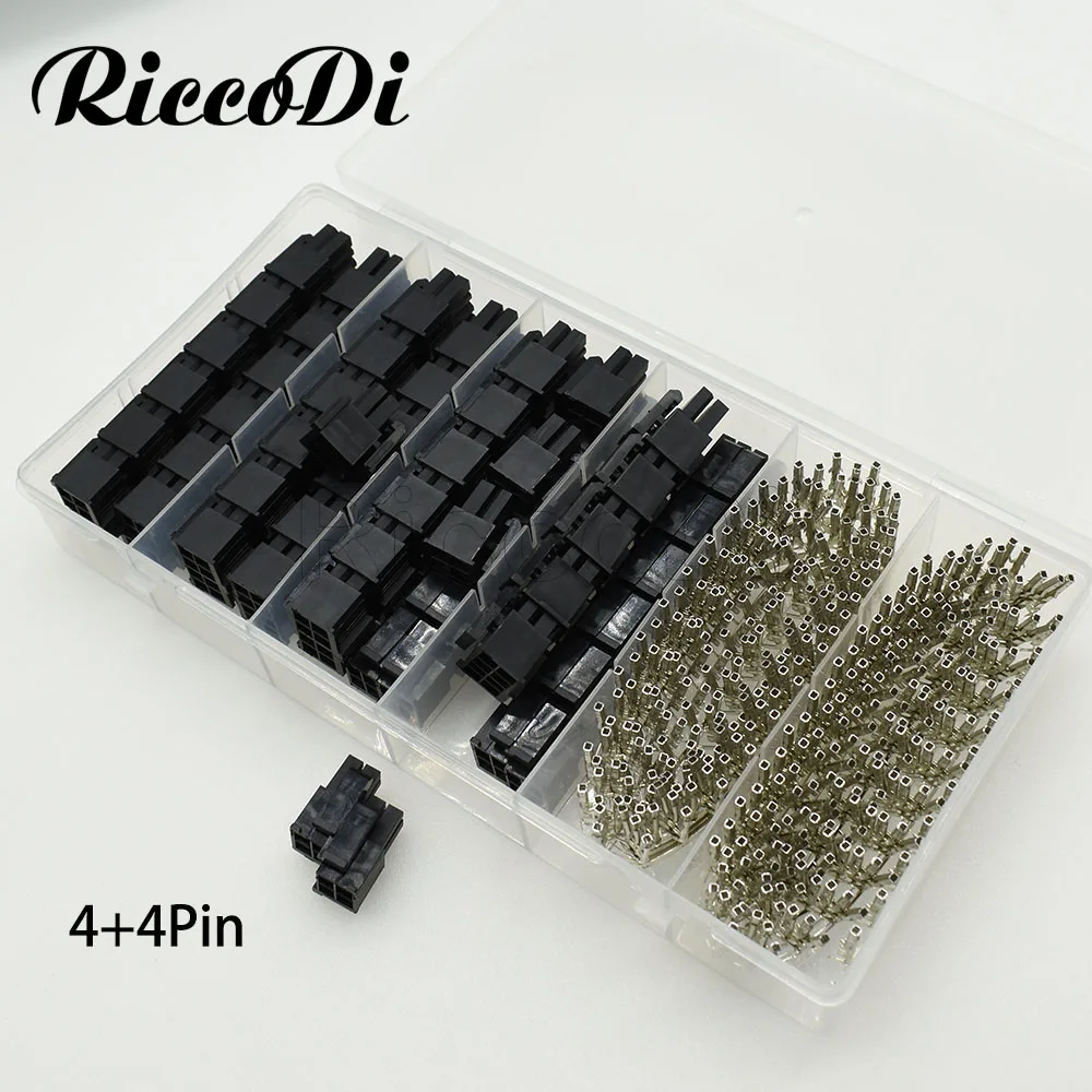 400 шт. 5557 черные красные прозрачные обжимные гнездовые разъемы 8 контактов 6 PCIE EPS