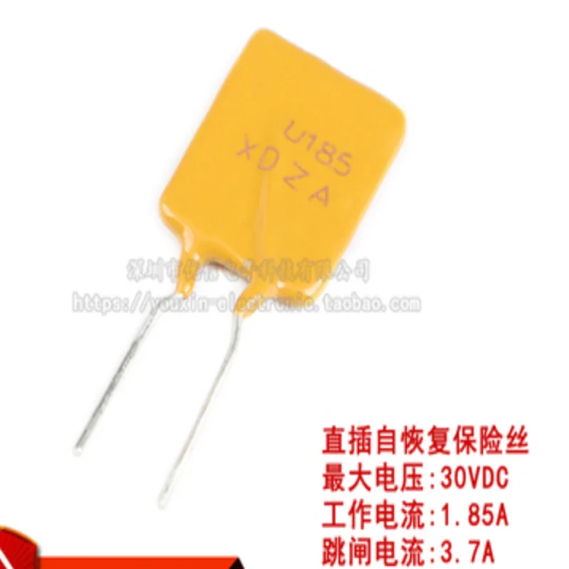 10 шт./лот 30 в 1,85a PPTC сбрасываемый в линию предохранитель/предохранитель 30 в 1850 мА расстояние между штырьками 5 мм