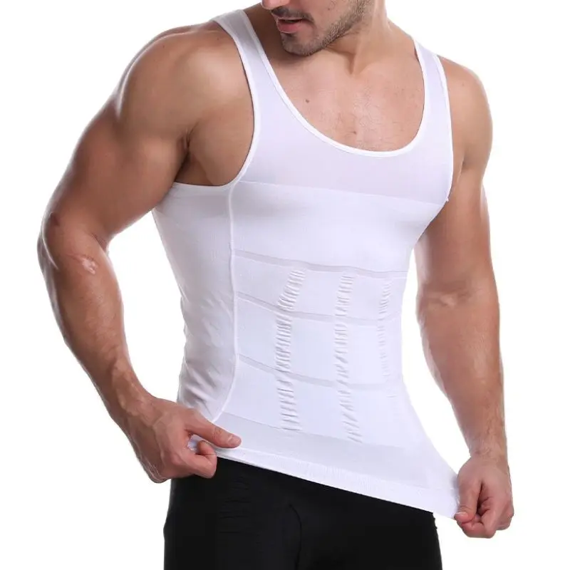 Мужская корректирующая майка для похудения рубашка из АБС пластика Облегающая