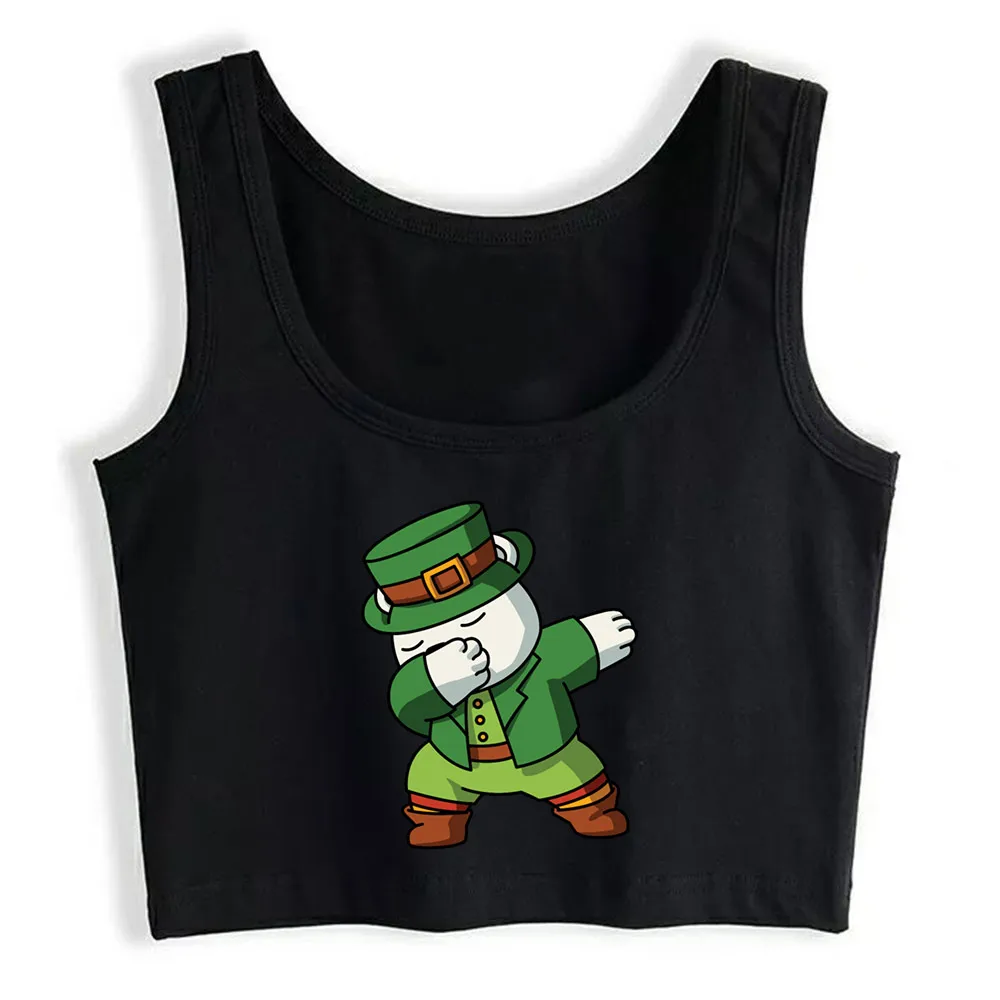 

Crop Top Women Funny Zero Lucks Given St Patricks Day Costume Harajuku Tank Top Women Sleeveless Women Clothes