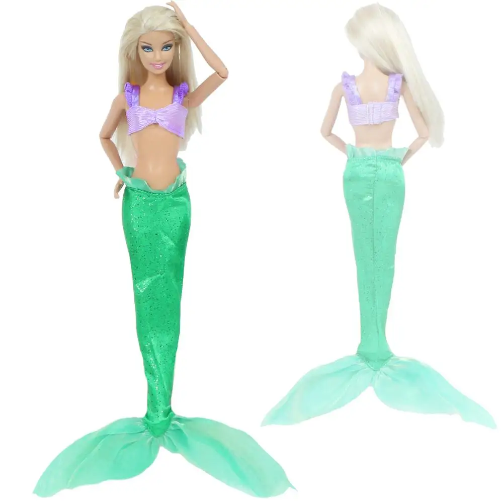 Один комплект платье кукла принцессы сказочное с хвостом Русалочки для