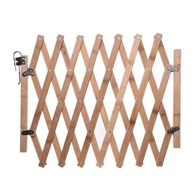 

43-inch Wide 18-inch Tall Dog Gate Wood Pet Gate for House Doorway Stairs Patio Yard Pet Puppy Foldable Safety Fence