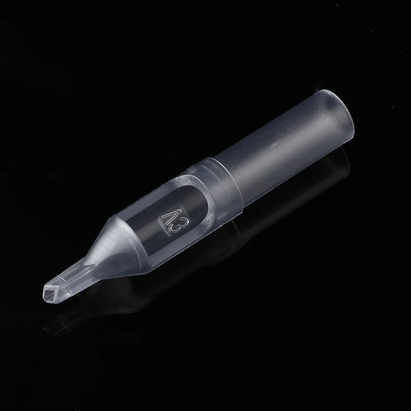 50 шт./корт. Прозрачные одноразовые наконечники для татуировок игольчатые насадки