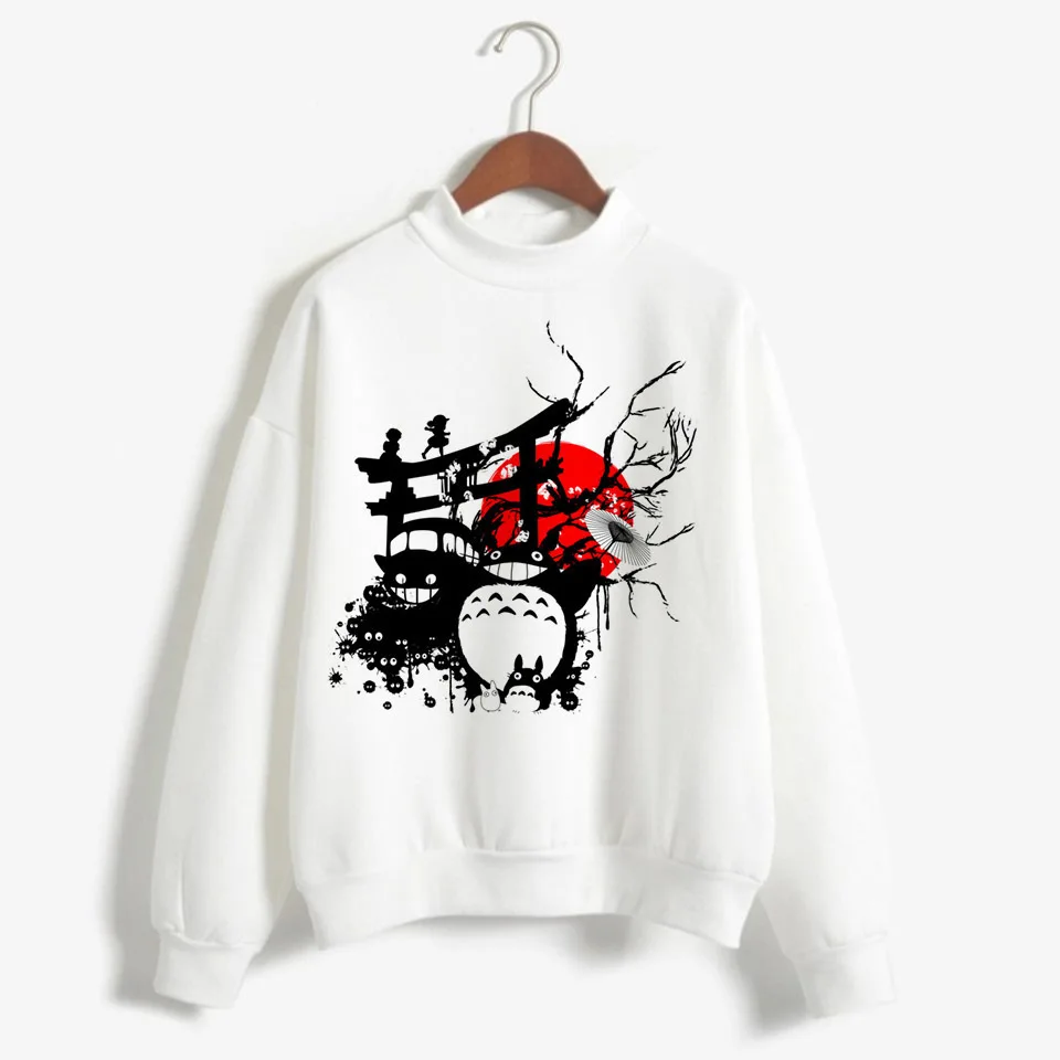 Totoro Studio Ghibli Kawaii Harajuku Толстовка для женщин Ullzang Красивый Веселый мультяшный Аниме толстовки 90s Графический Hoody женский