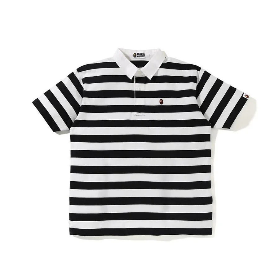 

Хлопок BAPE с коротким рукавом, цвет черный, красный, черный и белый