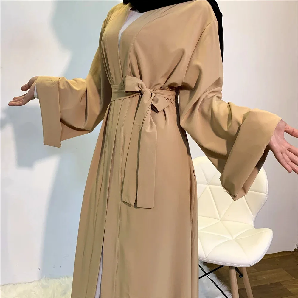 

Ramadan Muslim Abaya Dress Women Solid Eid Hijab Dresses Jilbab Turkey Islamic Vestido Kimono Moroccan Kaftan Arabic Elbise