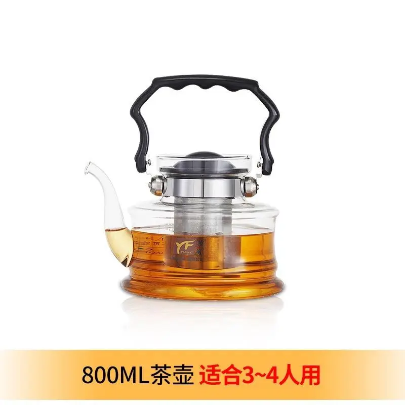 

Heat Resistant Glass Teapot Ceramic Stainless Steel Filter Samovar Large Capacity Simple Gift Cups Teteras Stove Kettle EI50TP
