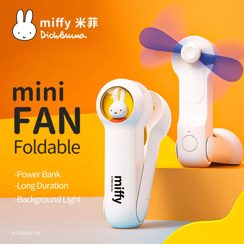 Мини-вентилятор Miffy портативный складной с USB-зарядкой | Мобильные телефоны и