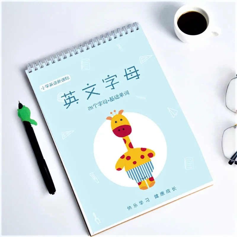 3D 26 Английский многоразовый паз каллиграфия копировальная ручка стираемая учим