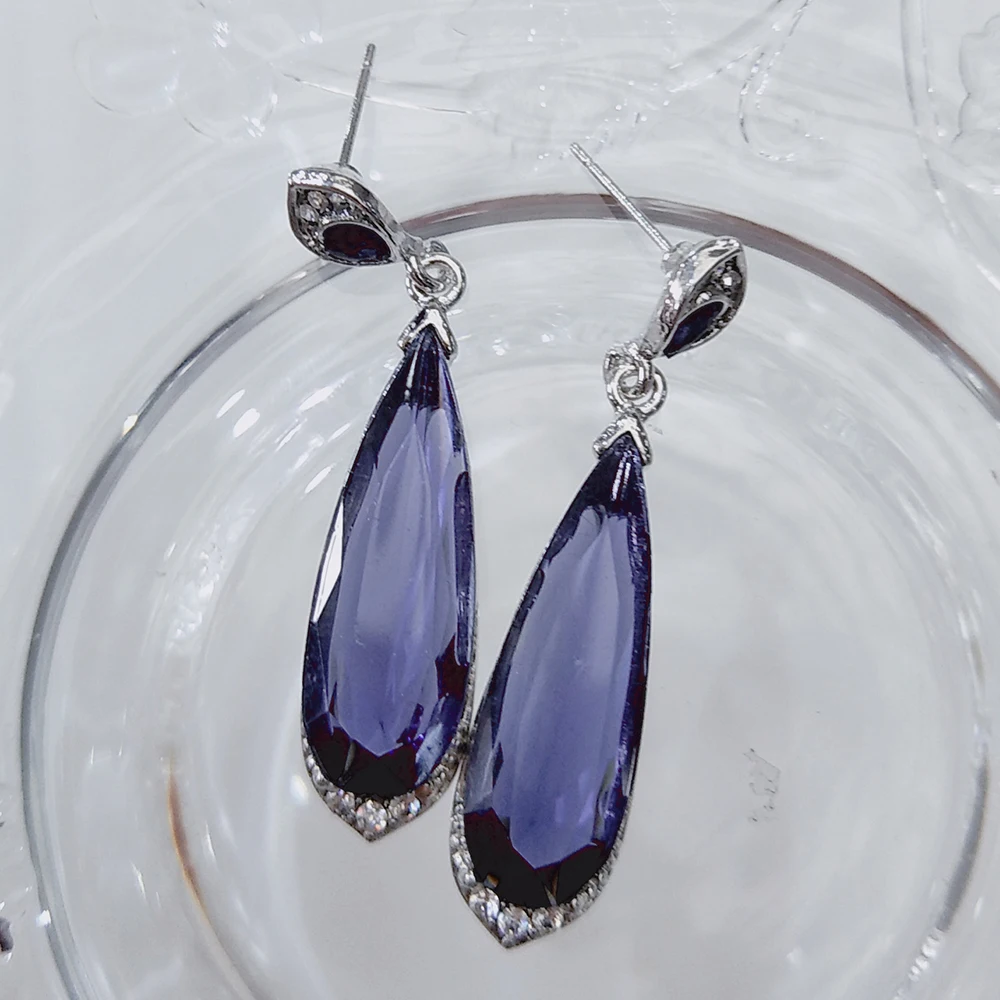 Новинка 2020 г. длинные висячие серьги с превосходными кристаллами в Корейском