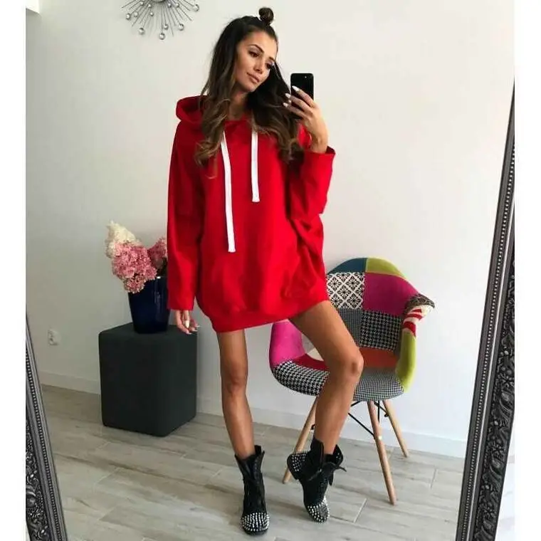 

Hoodies Red 2020 New Design Hot Sale Hoodies Sweatshirts Women Casual Kawaii Harajuku Sweat Girls European Tops Korean