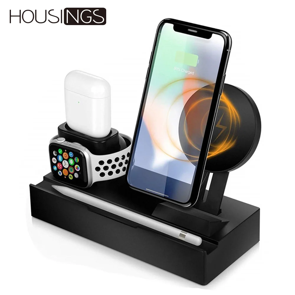 Держатель беспроводного зарядного устройства для Apple Watch Airpods QI док станция