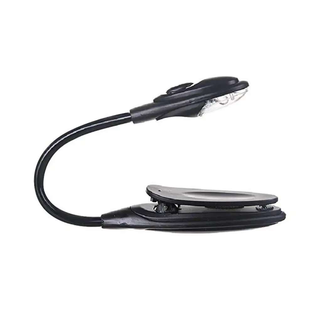 Портативная Светодиодная лампа для книг на батарейках сгибаемый гибкий зажим