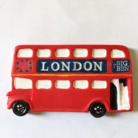 qiqipp europe uk original london geographical indication double decker bus three dimensional magnet fridge magnet
