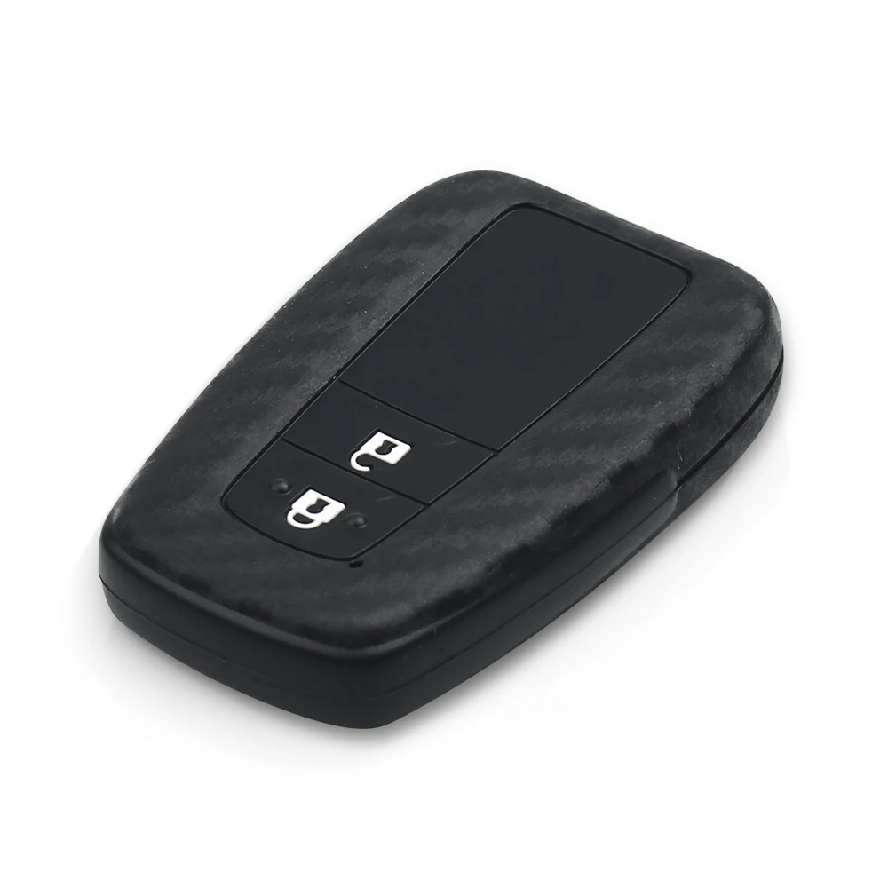 Dandkey автомобильный карбоновый силиконовый чехол держатель для ключей Toyota Camry Corolla