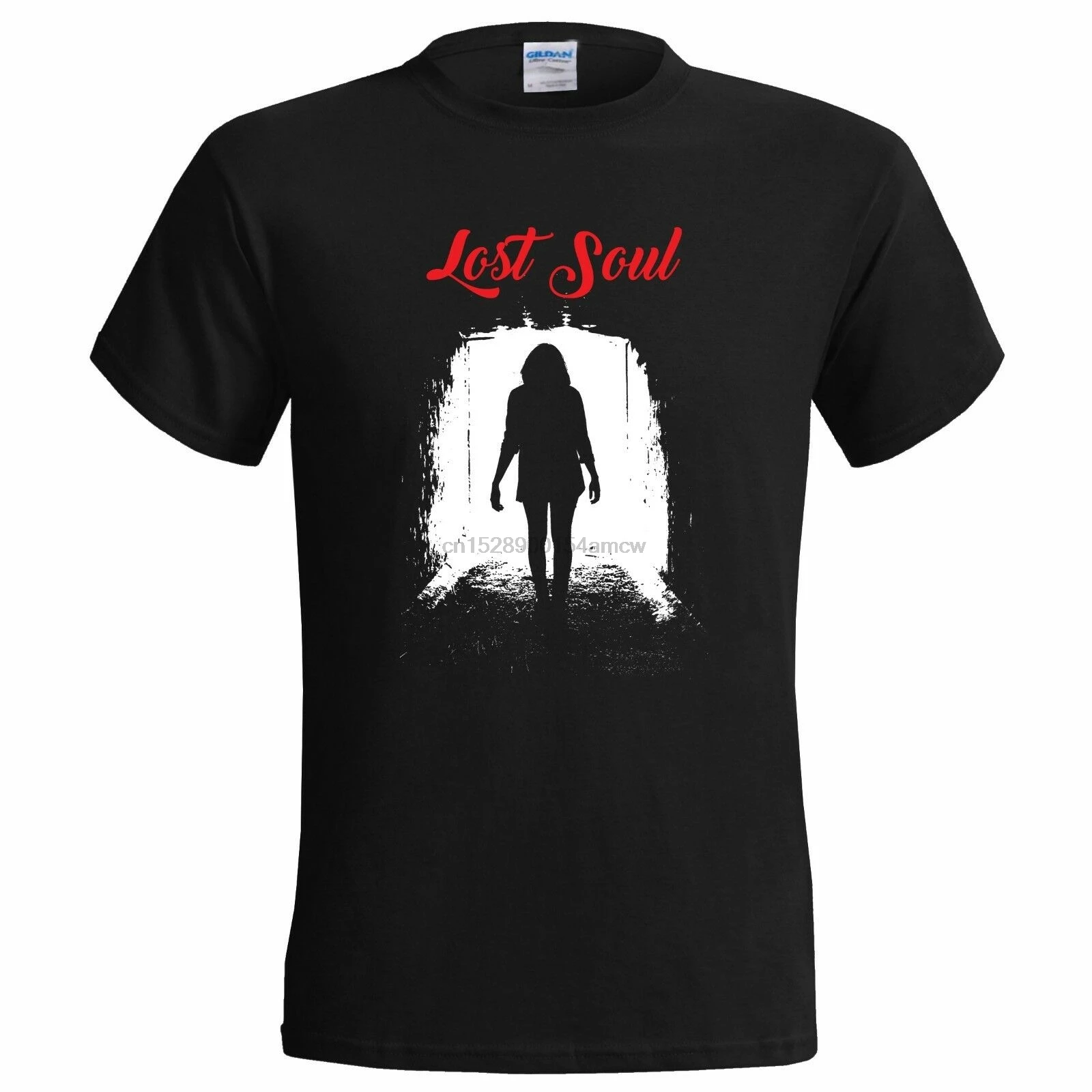 LOST SOUL дизайн мужская футболка одинокий один несчастный блуждать сад (1)|Мужские