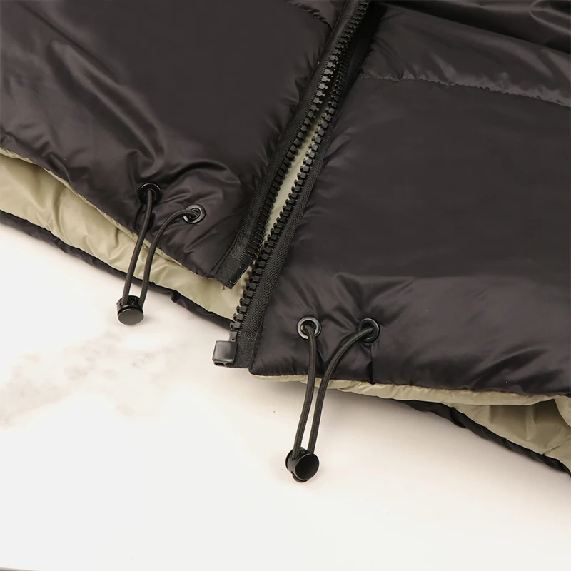 

Black Vest Women Coat Fashion Cropped Sleeveless Down Jacket High Collar Waistcoat Female Casual Zipper Outerwear Chaleco Mujer