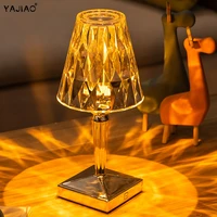 yajiao rgb crystal night light romantic table lamp touch control rechargeable nightstand light for living room kids room bedroom