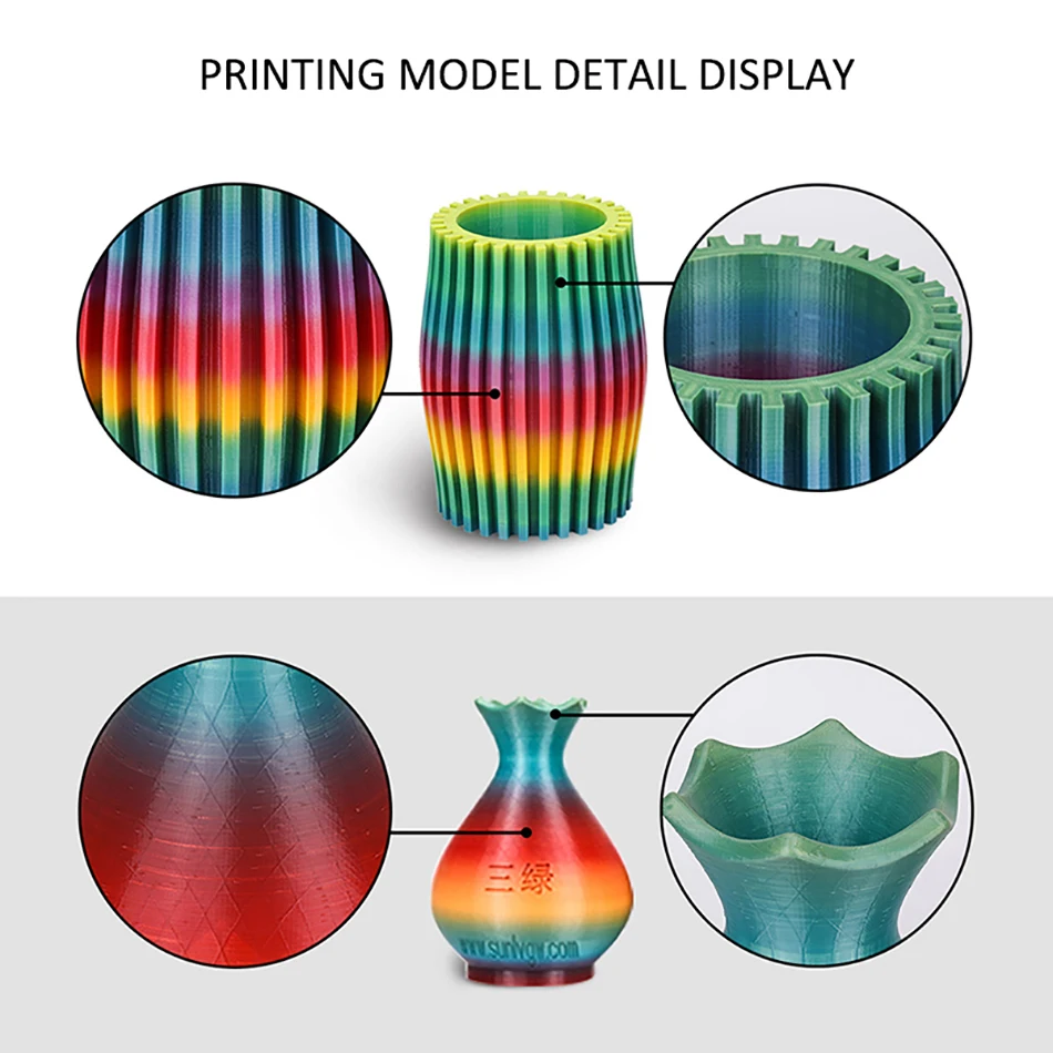 Enotepad Global Rainbow PLA Filament Colorful 3D Printing Flexible Filament Material For 3D Printer Free Shipping New Arrival