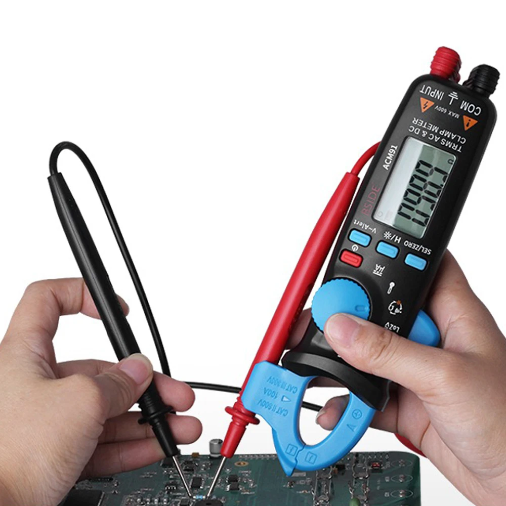 ACM91 Digital Clamp Meter AC DC Current True RMS Auto Range Live Check NCV Temp Frequency Capacitor Hz Tester Multimeter | Инструменты