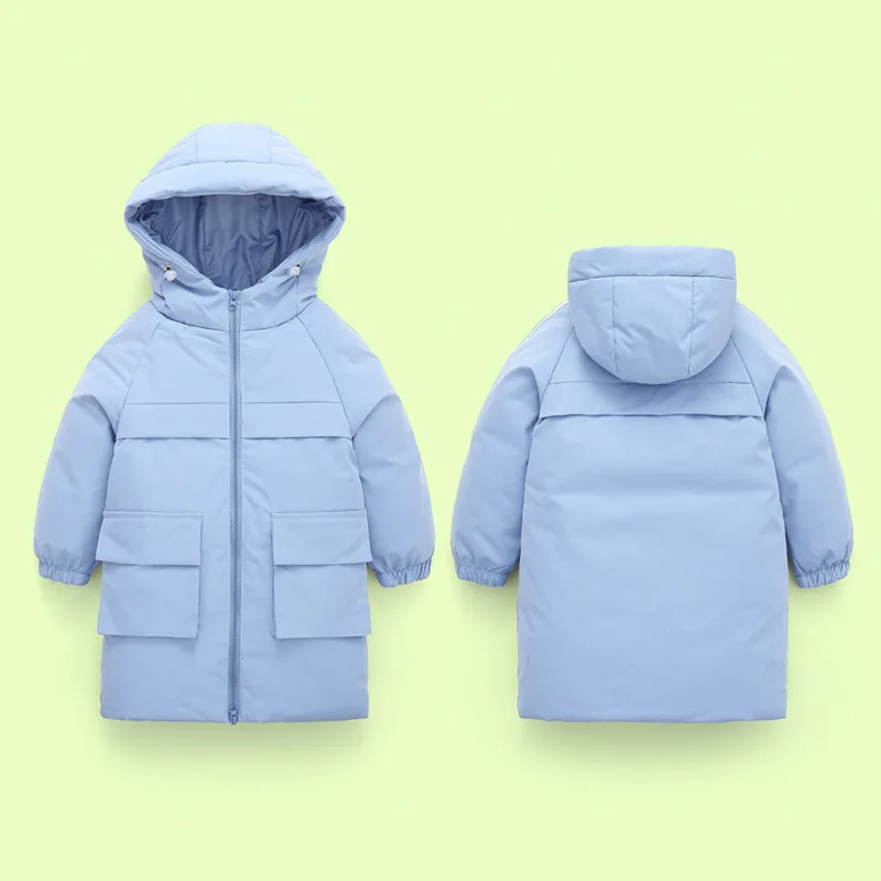

New Children's Down Jacket Medium-length Men's and Women's Middle Large Children's Clothing Plus Thick Down Jacket To Keep Warm