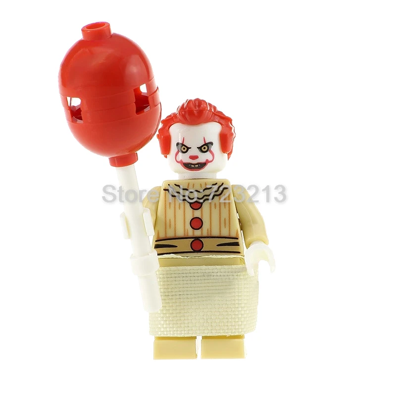 B Фильм это фигурка Одиночная Pennywise Stephen King's It Beverly Marsh Джордж Mike Hanlon модель клоуна строительные блоки кирпичи игрушки - Цвет: B