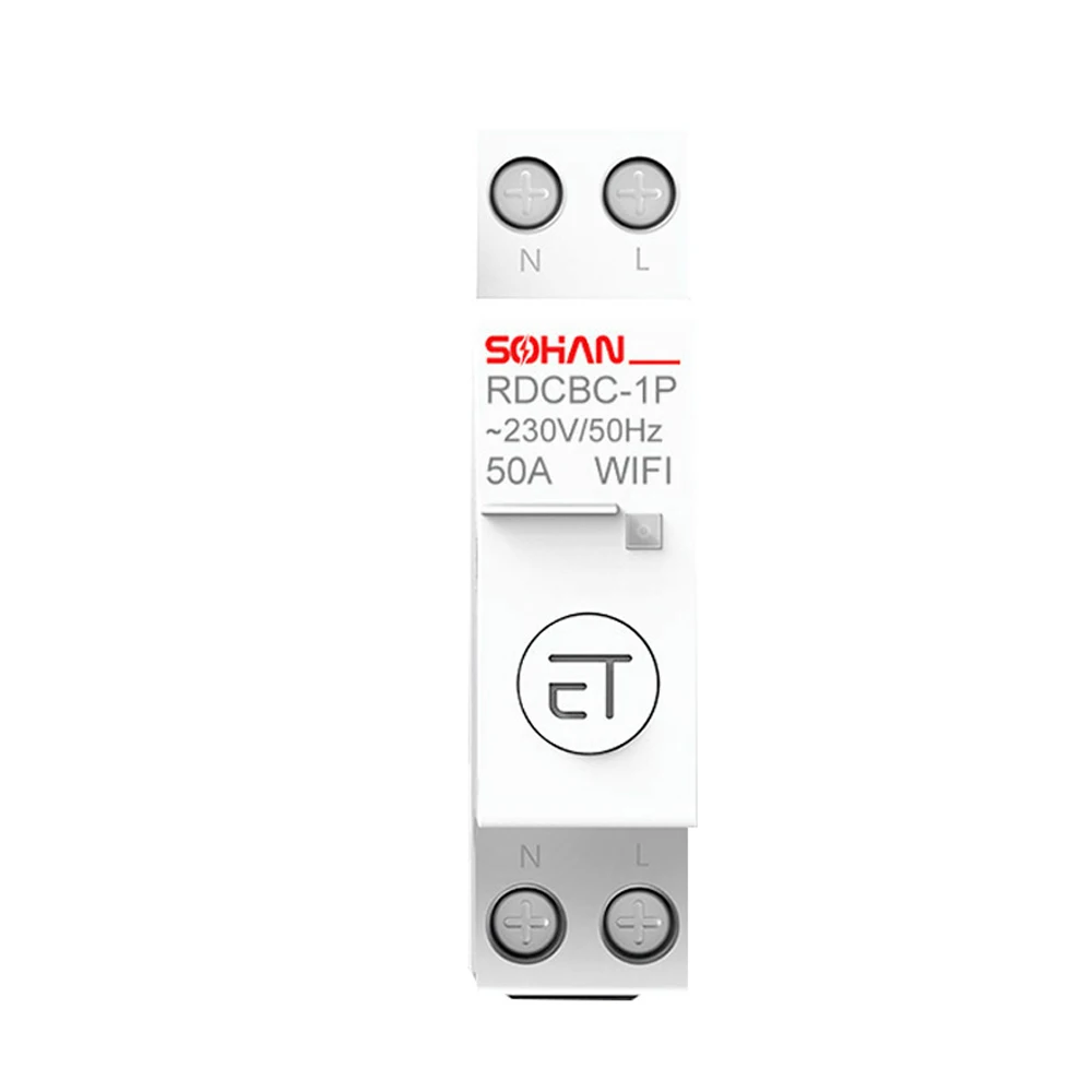 Household 1P 50A 2P 63-80A WIFI Circuit breaker Smart Switch Remote control by eWeLink APP Android iPhone for Smart home