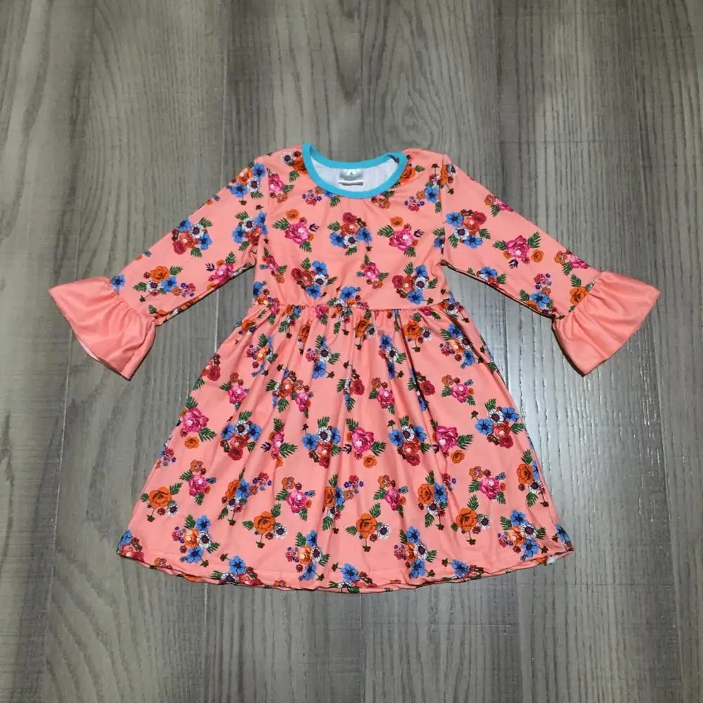 Хлопковое платье молочного цвета для маленьких девочек на весну и зиму