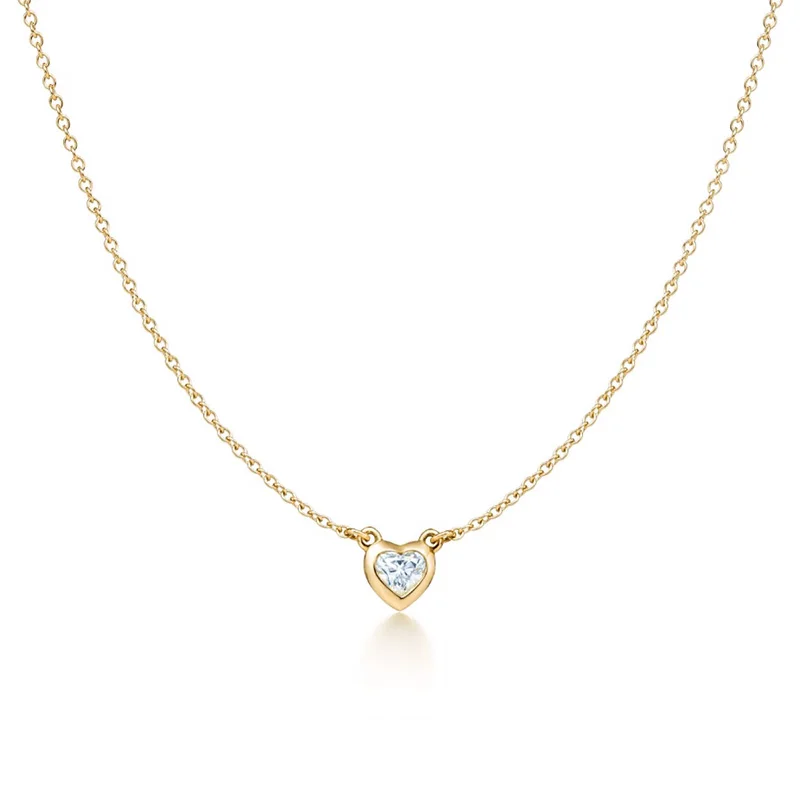 

TIFFON 1:1 S925 Sterling Silver 1 Zircon Pendant Necklace Female Original LOGO High Quality Fashion Jewelry Party Valentine Gift