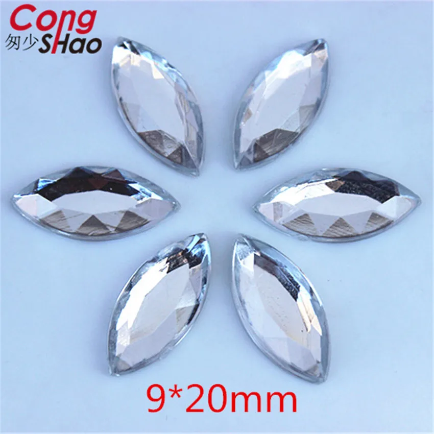 200-50pcs/bag Crystals Clear Rhinestones trim Flat Back Stones Acrylic Beads For DIY Wedding Dress jewelry Decoration WC784 | Дом и сад