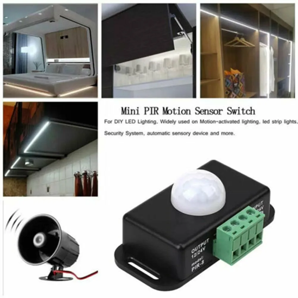 

Motion Sensor Light Switch Outdoor DC 12V/24V Automatic Body Infrared PIR LED Light Strip Motion Sensor Switch